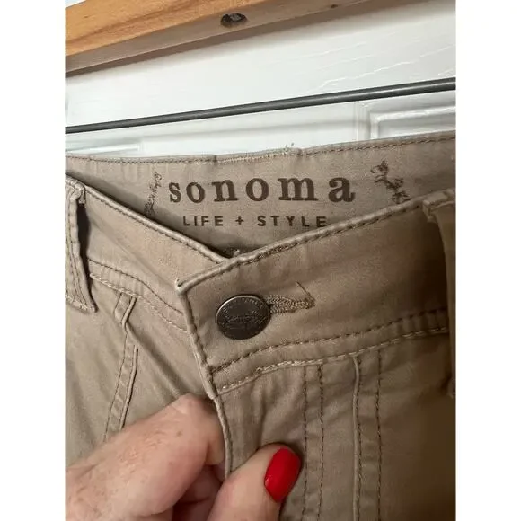 Sonoma Life + Style Original Boot Bootcut Brown Tan Mid-Rise Pants Size 4 - Picture 3 of 7